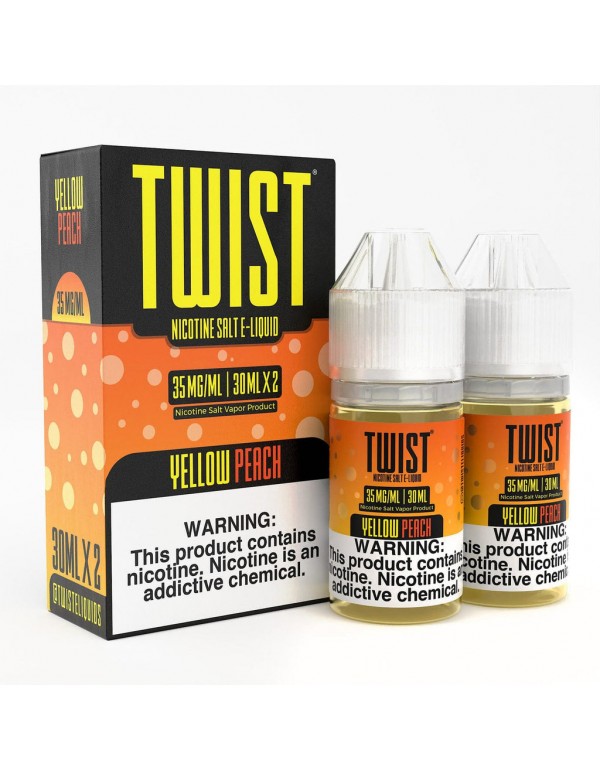 Yellow Peach 2x 30ml Nic Salt Vape Juice - Twist E...