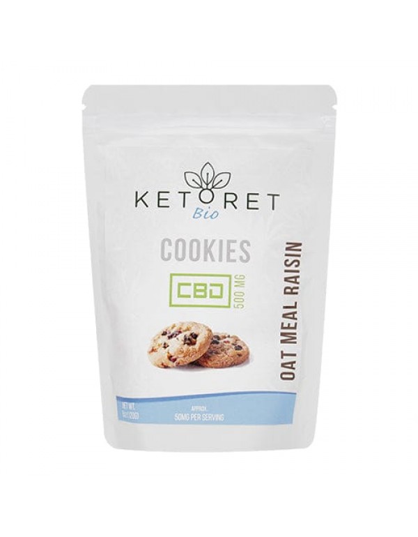 Ketoret Bio CBD Oatmeal Raisin Cookies 500mg (10x ...