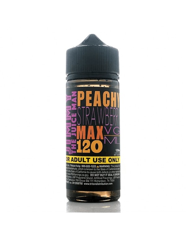 Peachy Strawberry 100ml Synthetic Nicotine Vape Ju...