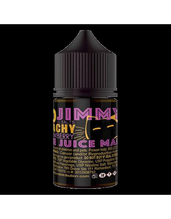 Peachy Strawberry 30ml Synthetic Nic Salt Vape Juice - Jimmy the Juice Man Salts