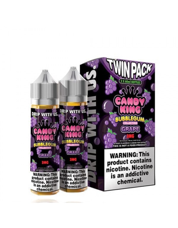 Candy King Twin Pack Bubblegum Grape 2x 60ml Vape Juice