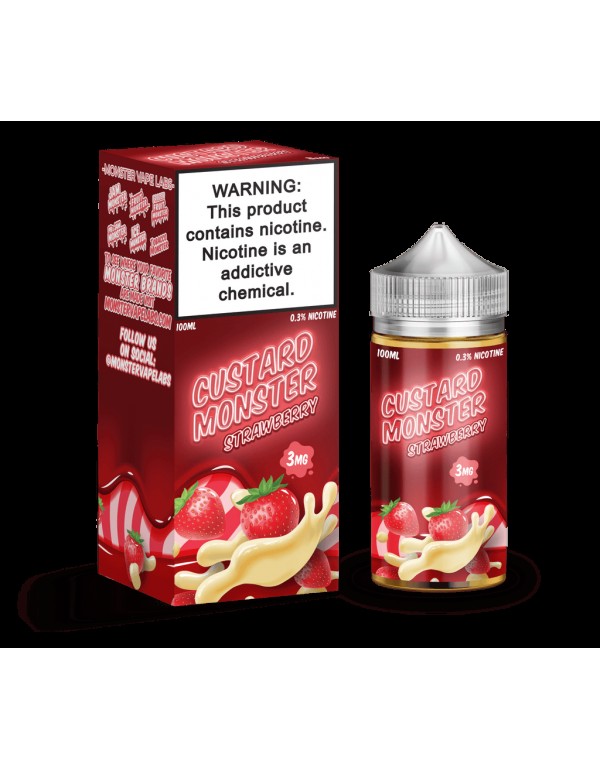 Custard Monster Strawberry Custard 100ml Vape Juice