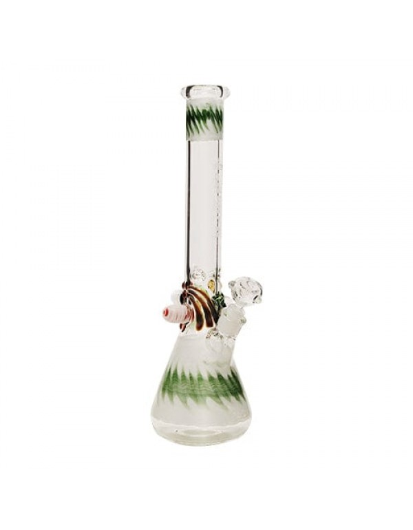 AMG 18" Glass Beaker Bong w/ Accents (7mm Thick)