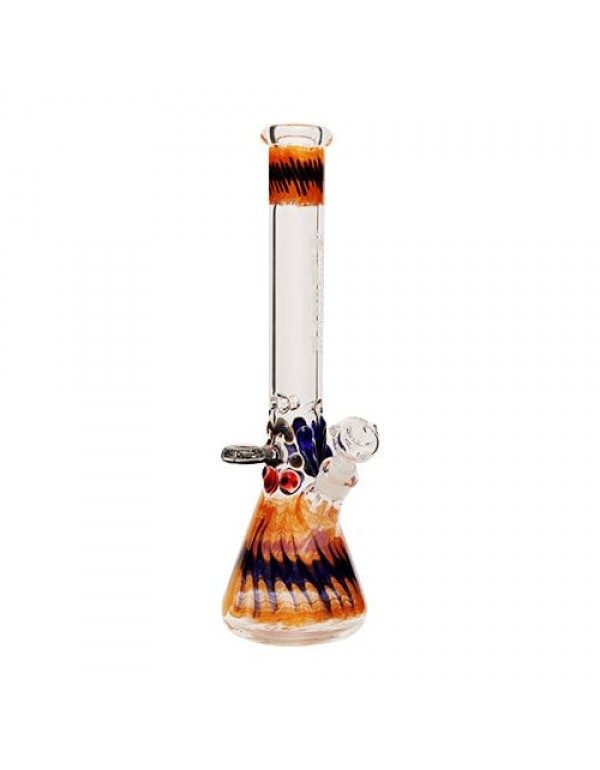 AMG 18" Glass Beaker Bong w/ Accents (7mm Thick)