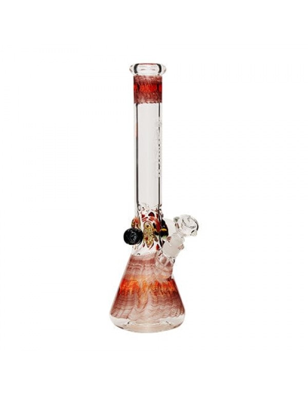 AMG 18" Glass Beaker Bong w/ Accents (7mm Thick)