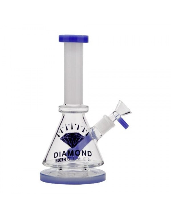 Diamond Glass 5" Triangular Mini Beaker Bong
