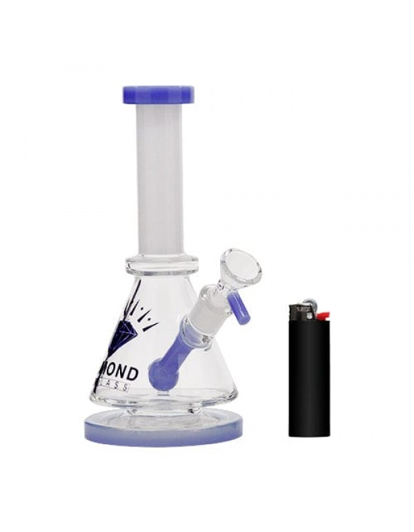 Diamond Glass 5" Triangular Mini Beaker Bong