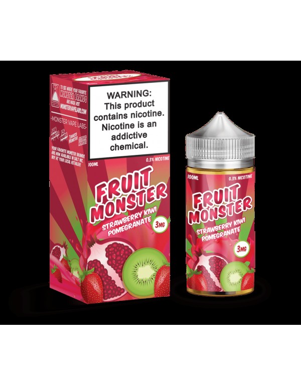 Fruit Monster Strawberry Kiwi Pomegranate 100ml Vape Juice