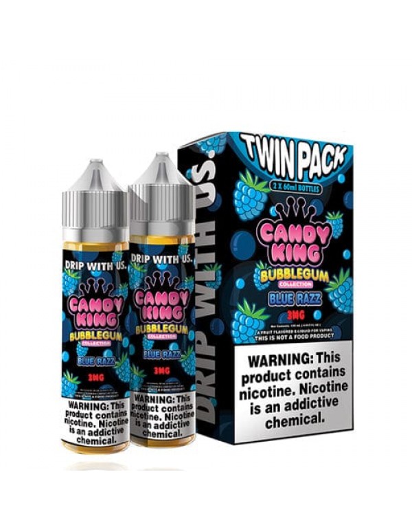 Candy King Twin Pack Bubblegum Blue Razz 2x 60ml Vape Juice