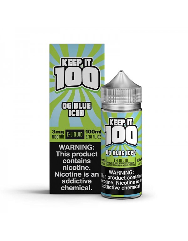 OG Blue Iced 100ml Vape Juice - Keep it 100