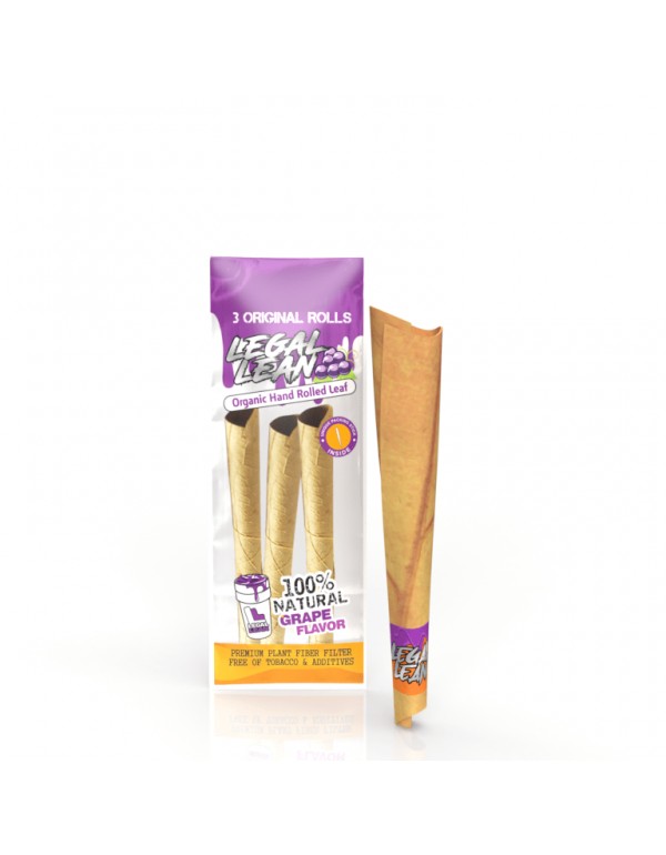 Legal Lean King Size Natural Leaf Cone Wraps (3x Pack)