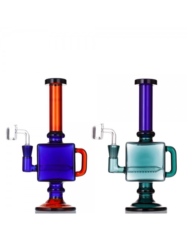 9.5" Square Recycler Dab Rig (Full Color)