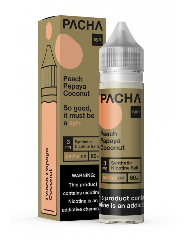 Pacha Syn Peach Papaya and Coconut Cream 60ml Vape Juice