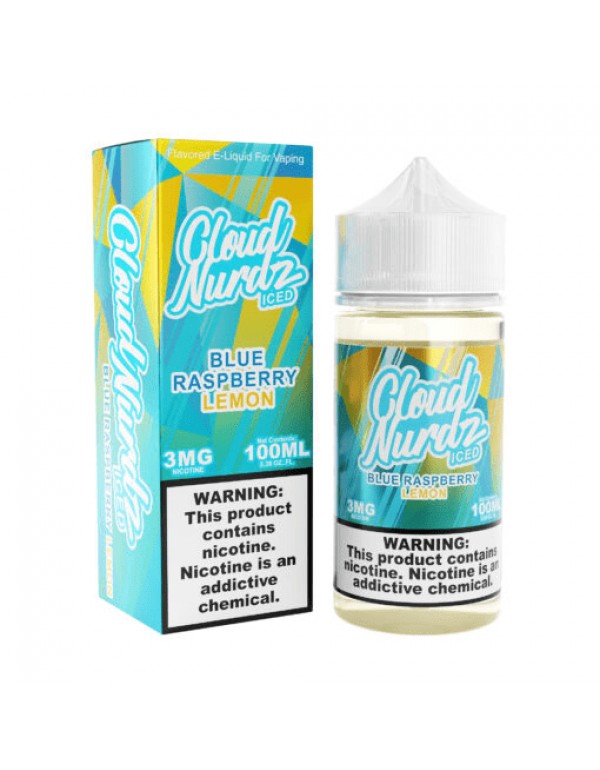 Iced Blue Raspberry Lemon 100ml Vape Juice - Cloud Nurdz