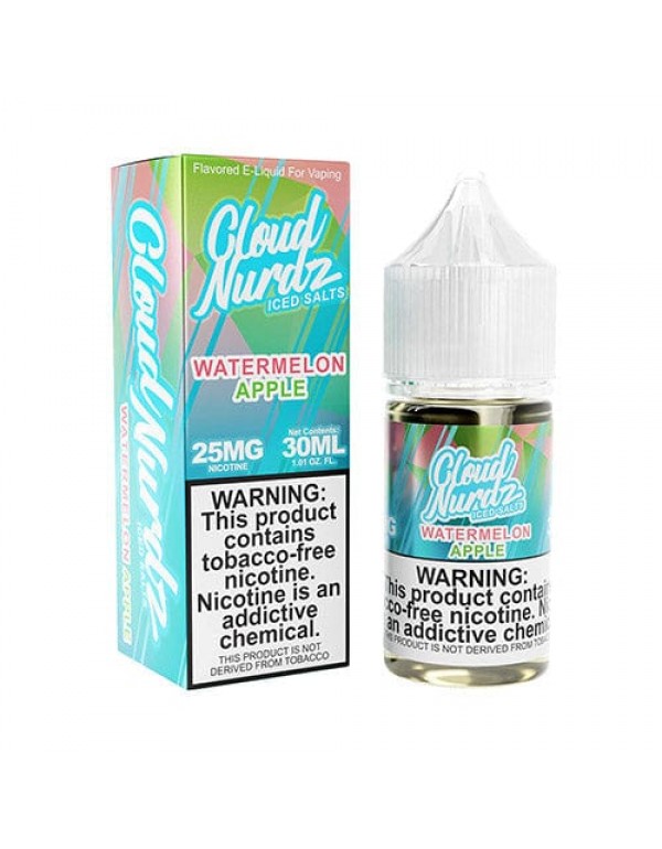 Cloud Nurdz Watermelon Apple ICED 30ml Nic Salt Vape Juice