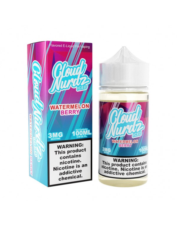 Watermelon Berry Iced 100ml Vape Juice - Cloud Nurdz