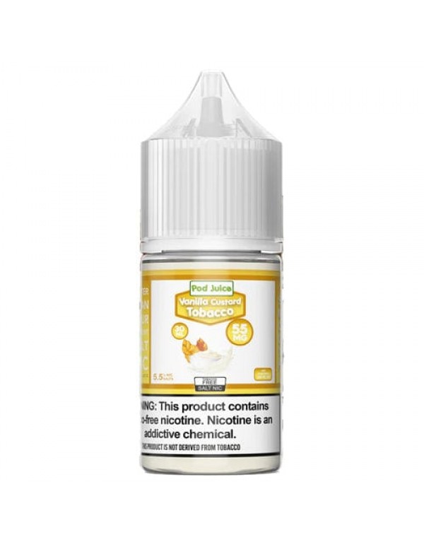 Pod Juice Vanilla Custard Tobacco (VCT) TF 30ml Nic Salt Vape Juice