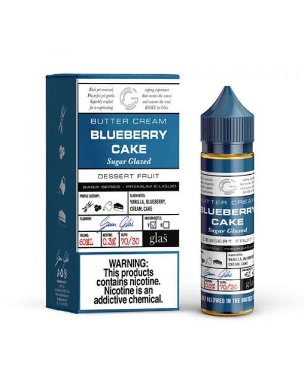 GLAS Basix Series Vape Juice Blueberry Cake 60ml