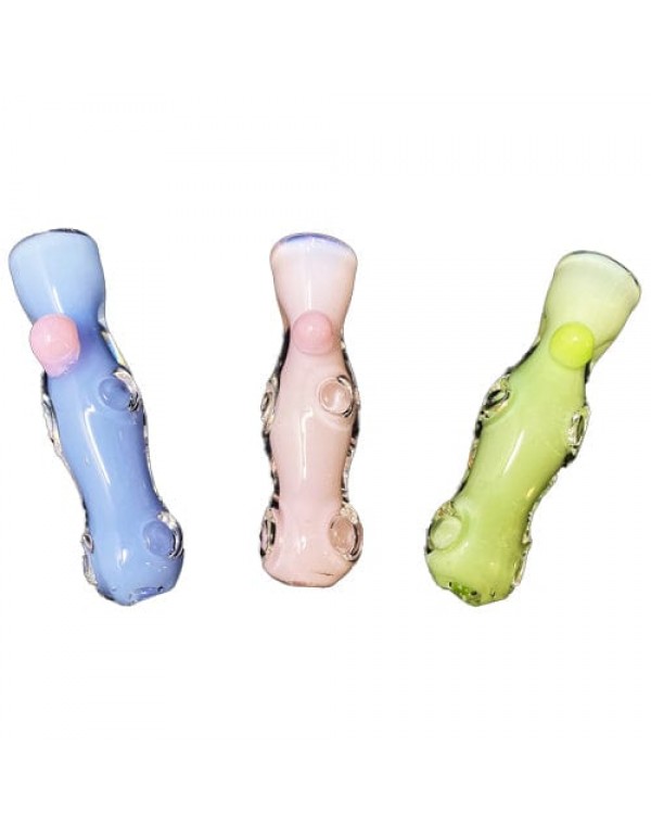 Colored Handmade Glass Chillum