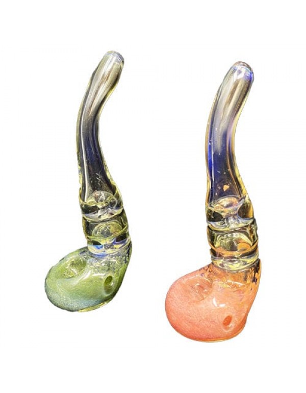 Fumed Glass Standing Sherlock Pipe