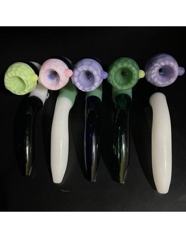 Color-Blocked Handmade Glass Sherlock Pipe