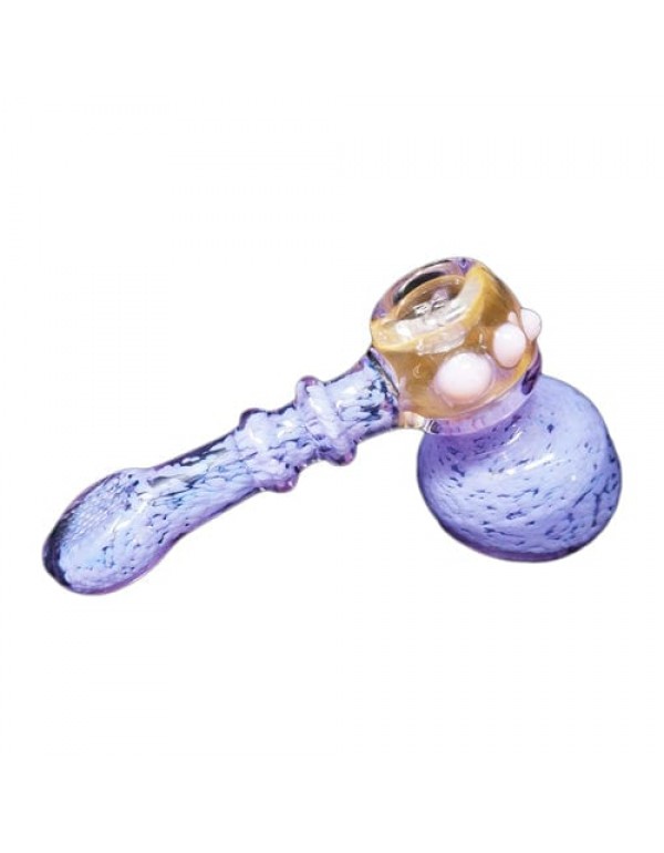 Purple Handmade Hammer Glass Pipe w/ Accents