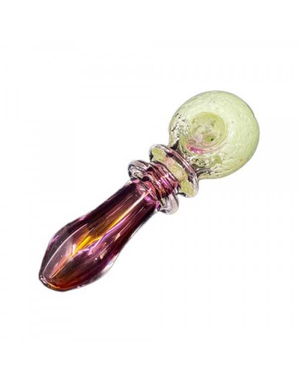 Purple Fumed Handmade Glass Spoon Pipe