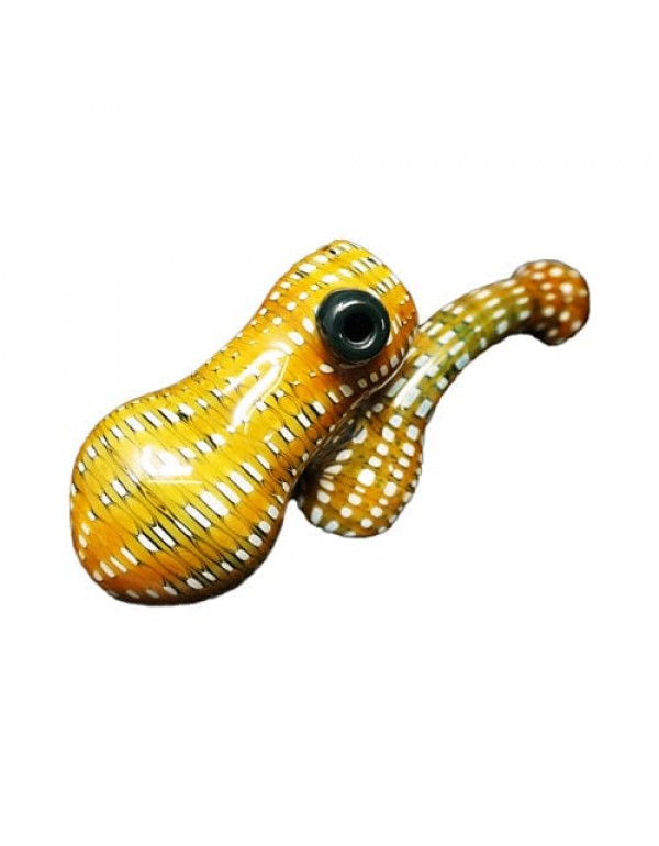 Heady Handmade Glass Bubbler w/ "Octopus" Accents