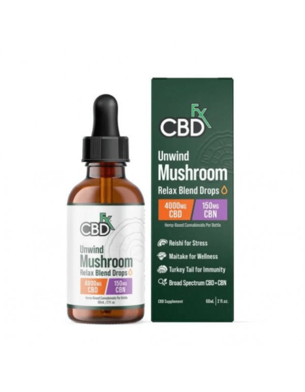 CBDfx Unwind Blend Mushroom + CBD Tincture