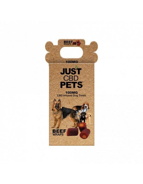 JustCBD Beef Wraps CBD Dog Treats