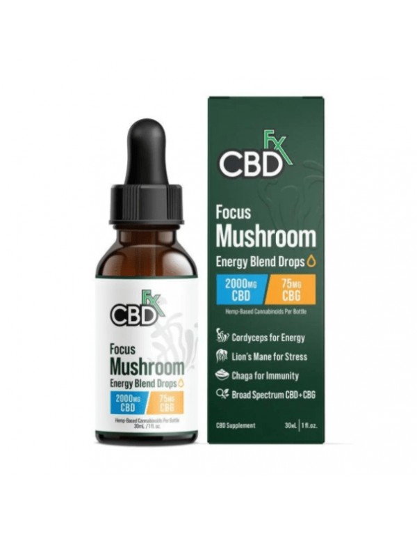 CBDfx Focus Mushroom + CBD Tincture - Energy Blend