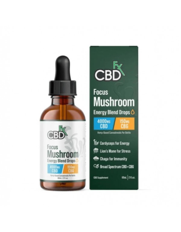 CBDfx Focus Mushroom + CBD Tincture - Energy Blend