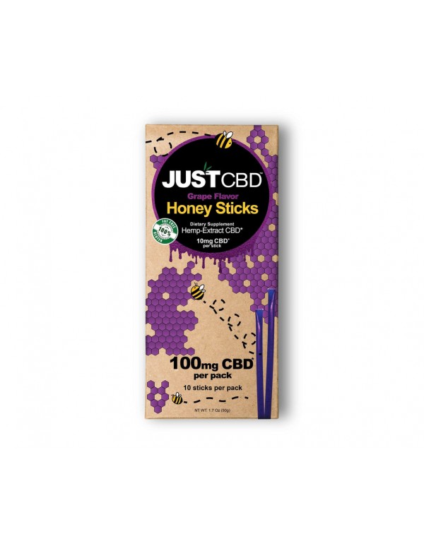 JustCBD 100mg Flavored CBD Honey Sticks