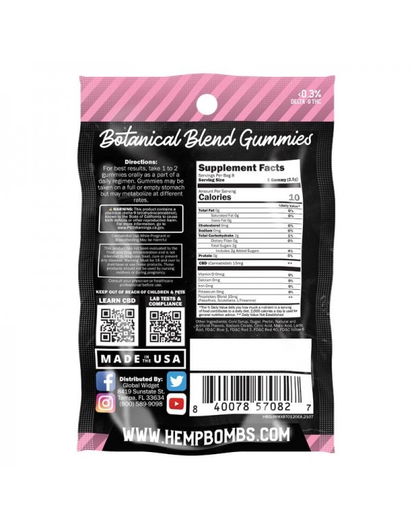 Hemp Bombs Botanical Blend CBD Gummies