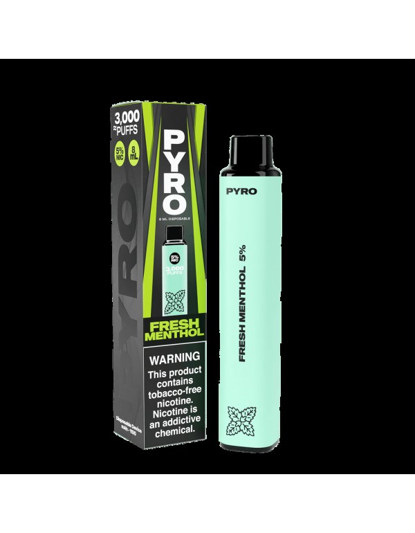 PYRO 3000 Disposable Vape - Fresh Menthol