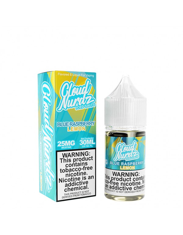 Blue Raspberry Lemon Iced 30ml TF Nic Salt Vape Juice - Cloud Nurdz