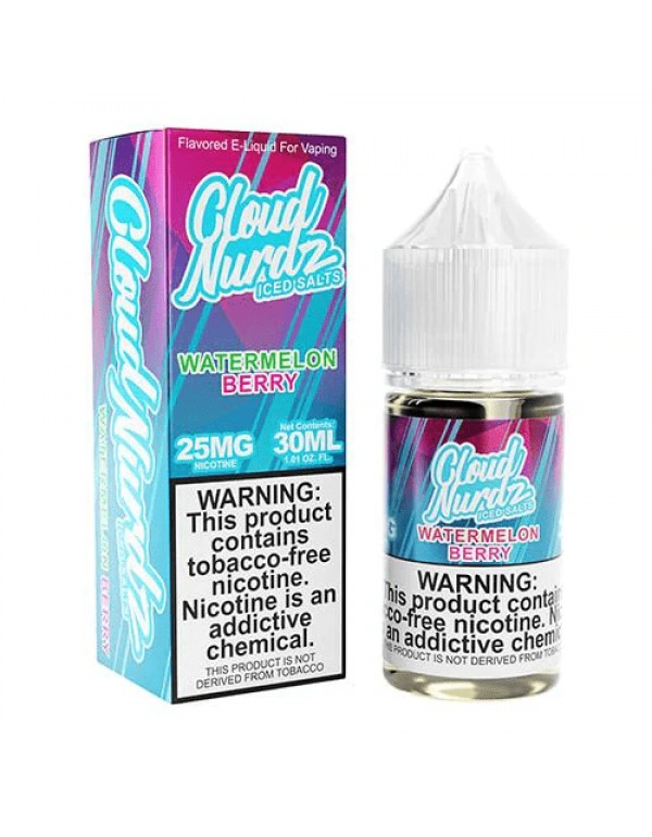 Cloud Nurdz Watermelon Berry Iced 30ml TF Nic Salt...