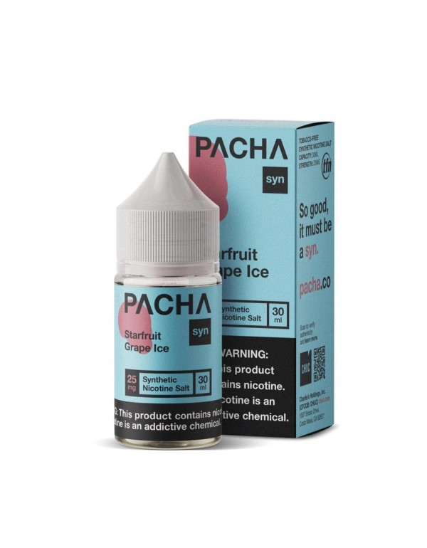 PACHA syn Starfruit Grape Ice 30ml Nic Salt Vape J...