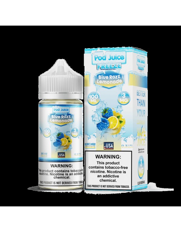 Pod Juice Freeze Blue Razz Lemonade TF 100ml Vape Juice