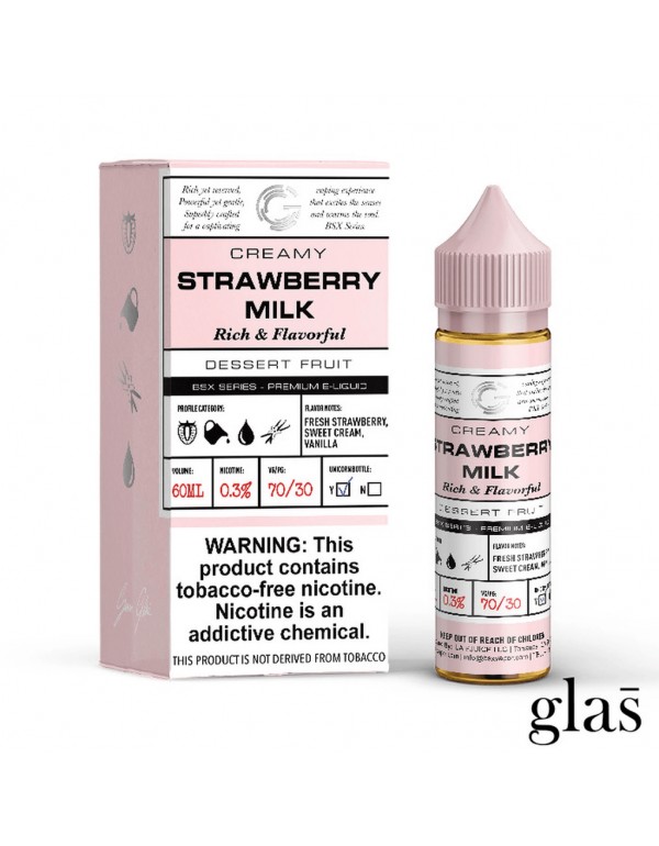GLAS BSX Series Strawberry Milk 60ml TF Vape Juice