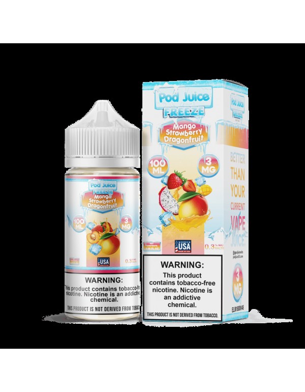 Pod Juice Freeze Mango Strawberry Dragonfruit TF 100ml Vape Juice