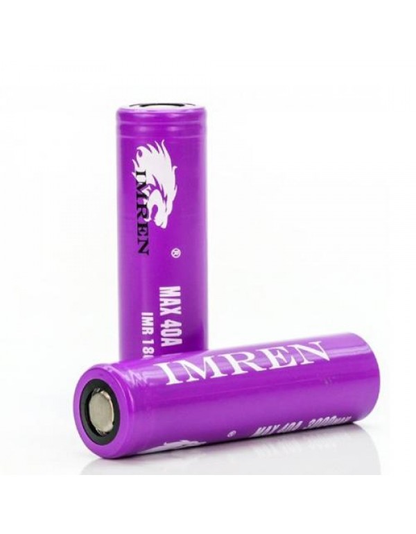 18650 Battery (3000mAh 40A Max) - Imren (2pcs)