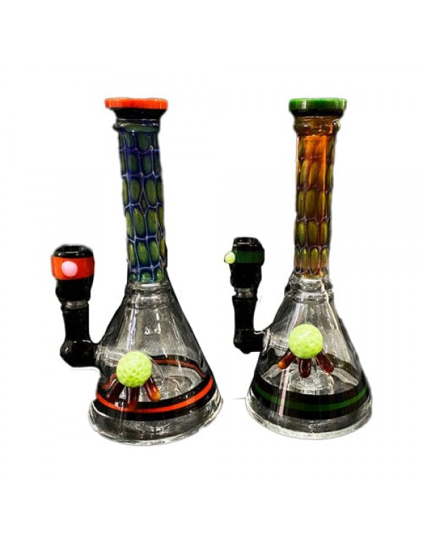 8.5" Fumed Handmade Glass Bong w/ Mini Showerhead Perc