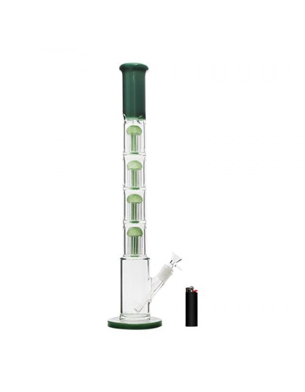 21.5" Glass Straight Tube w/ Quad Tree Perc