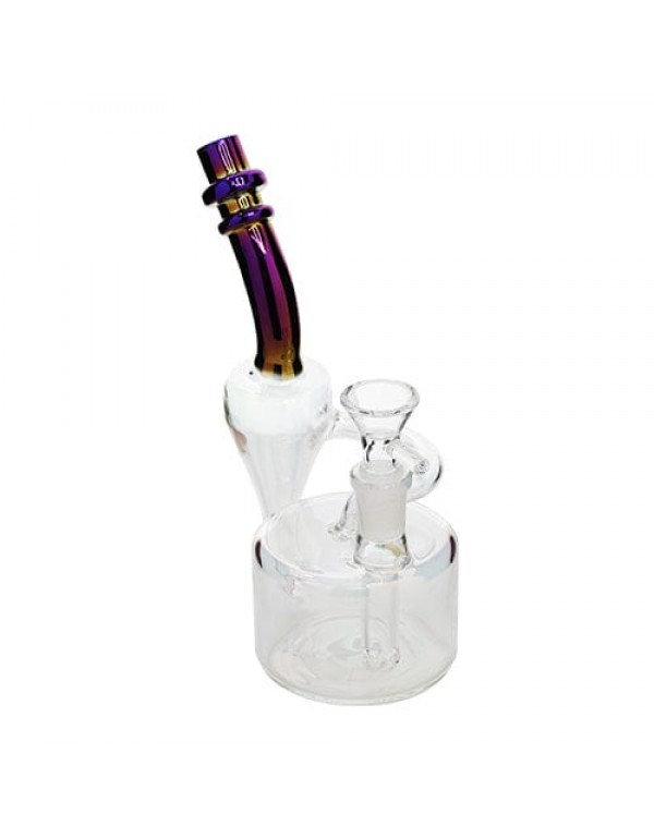7.5" Glass Recycler w/ Chromatic Accent Color