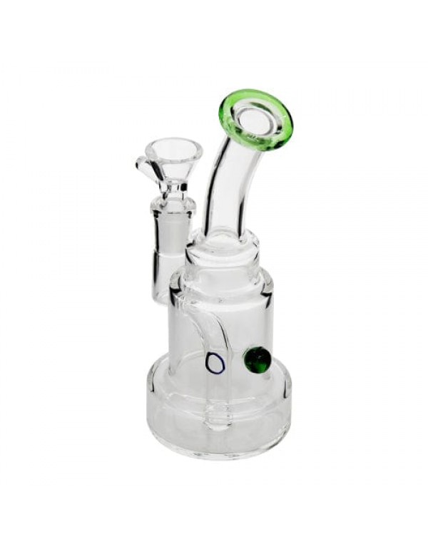 6" Glass Bong w/ Green Accent Color