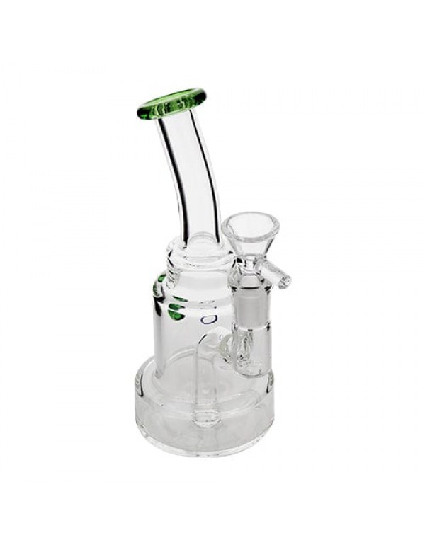 6" Glass Bong w/ Green Accent Color