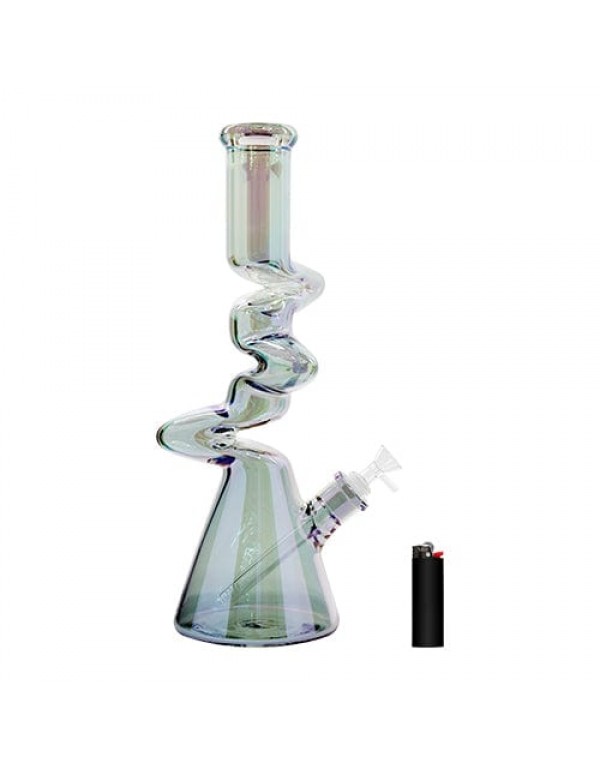 16" Glass "Zong" Styled Bong w/ Fumed Accent Colors