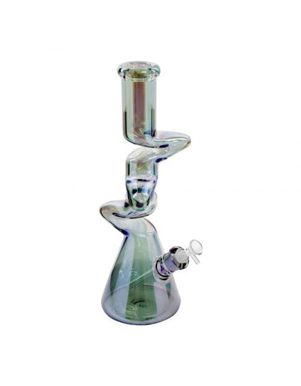 16" Glass "Zong" Styled Bong w/ Fumed Accent Colors